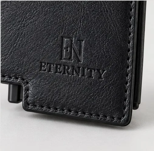 Debossed EN ETERNITY monogram and the lever
